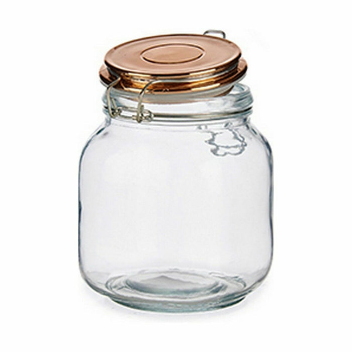 Borcan Închidere ermetică Cupru Oțel 1 L 11,3 x 15 x 11,3 cm (12 Unități)