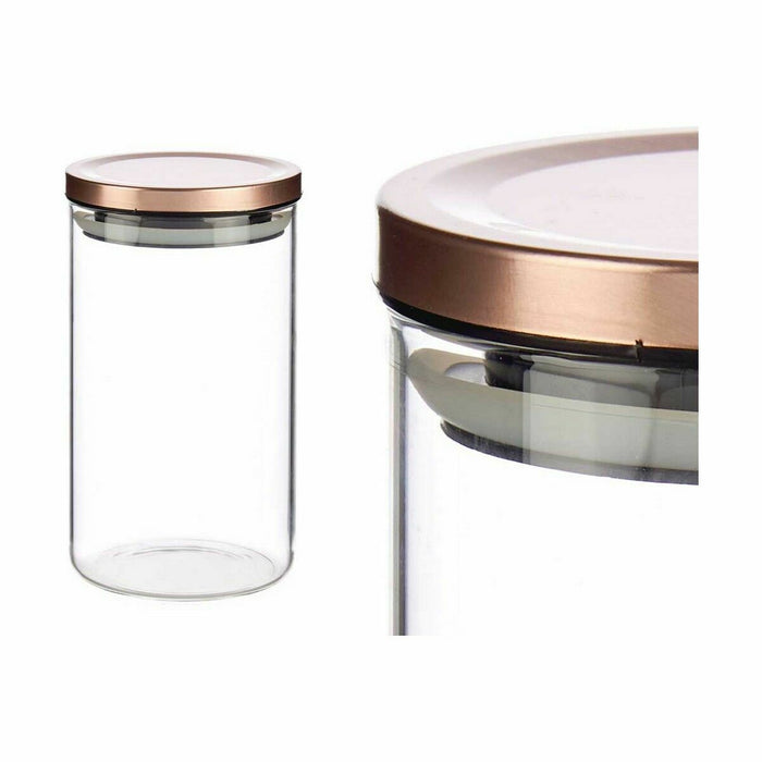 Borcan Închidere ermetică Cupru Metal 1 L 10,2 x 18 x 10,2 cm (12 Unități)