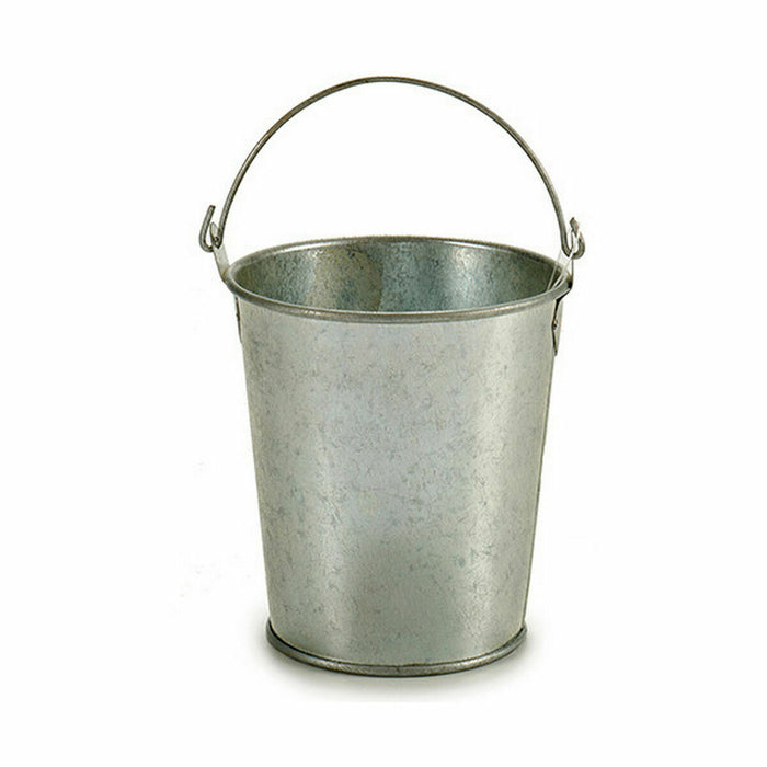 Ghiveci Cub Argintiu Zinc 15,5 x 11 x 11 cm (72 Unități)