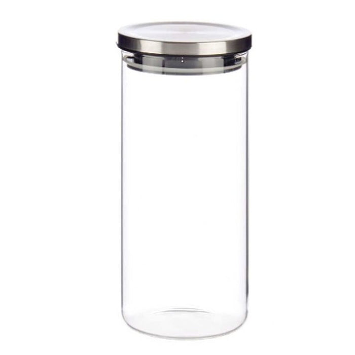 Borcan Închidere ermetică Argintiu Silicon Oțel 1,3 L 10,2 x 22,8 x 10,2 cm (12 Unități)