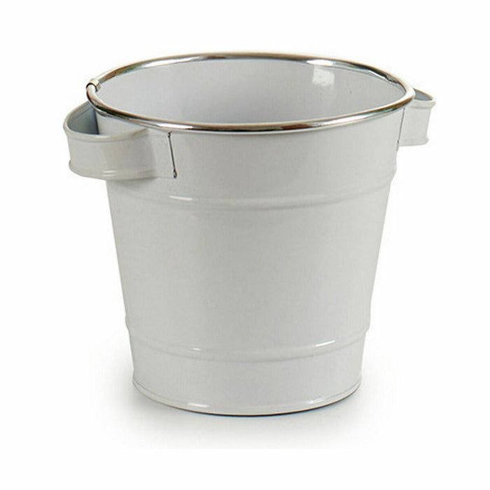 Ghiveci Cub Alb Argintiu Zinc 19,5 x 14,5 x 16,5 cm (24 Unități)