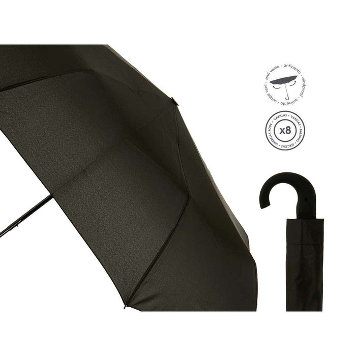 Umbrelă Negru Metal Pânză 100 x 100 x 62 cm (16 Unități)