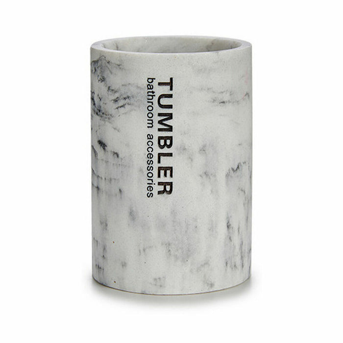 Suport pentru periuțe de dinți Tumbler Alb Rășină 7,5 x 10,2 x 7,5 cm (12 Unități)