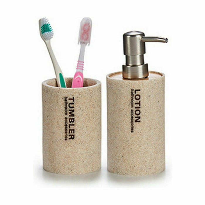 Dozator de Săpun Bej Argintiu Rășină 350 ml (12 Unități)