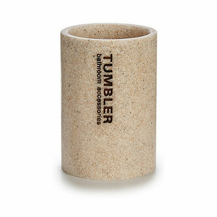 Suport pentru periuțe de dinți Tumbler Bej Rășină 7,5 x 10,5 x 7,5 cm (12 Unități)
