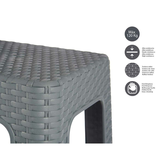 Taburet Plastic 36,5 x 45 x 36,5 cm (12 Unități)