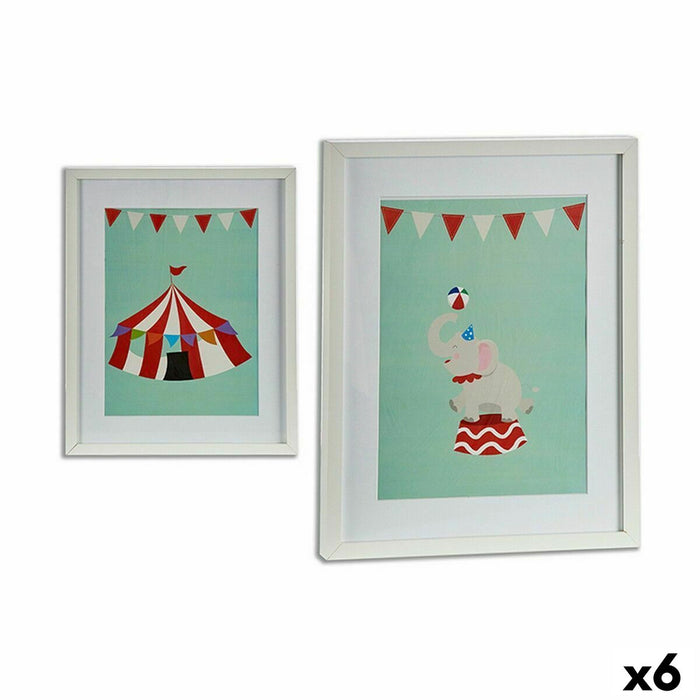 Tablou Circ Multicolor Plăci aglomerate 43 x 53 x 3 cm