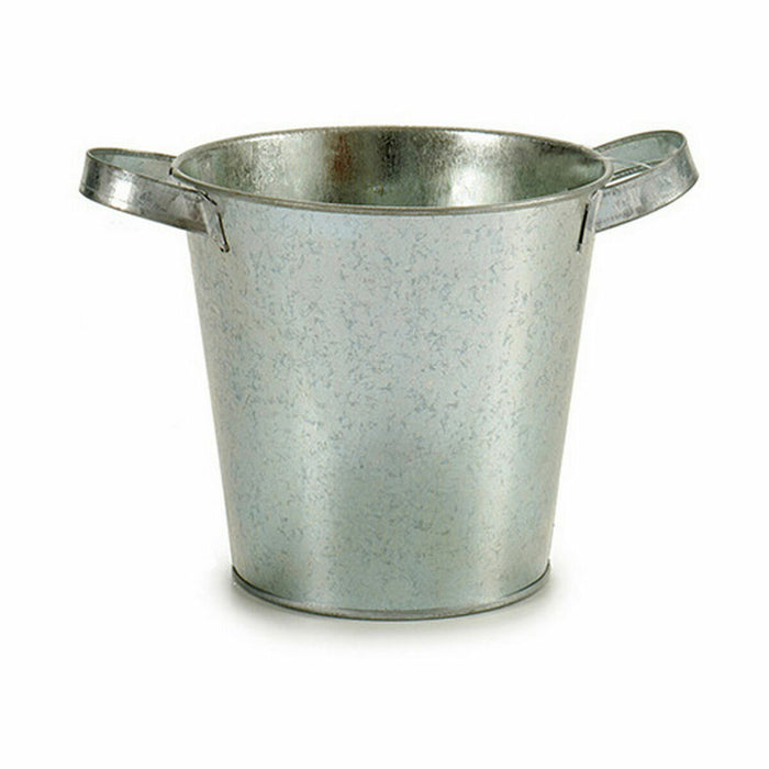 Ghiveci Cub Argintiu Zinc 20 x 14 x 16,2 cm (24 Unități)