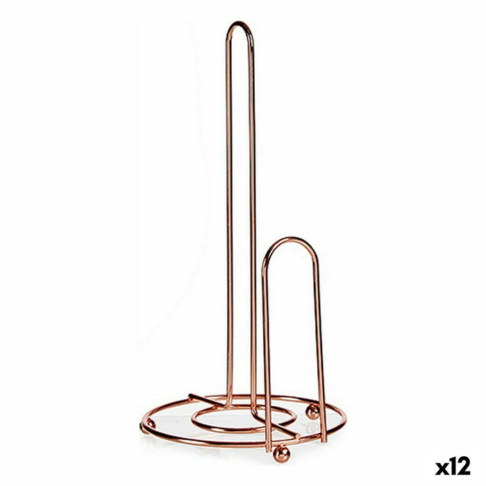 Suport pentru Role de Hârtie de Bucătărie Cupru Oțel 15,5 x 32 x 16 cm (12 Unități)