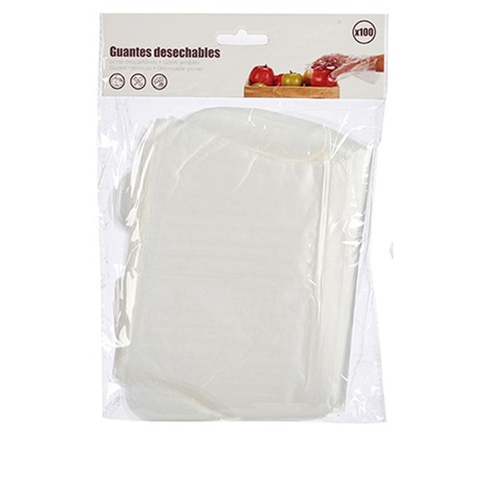 Mănuși de unică folosință Set Transparent Plastic (12 Unități)
