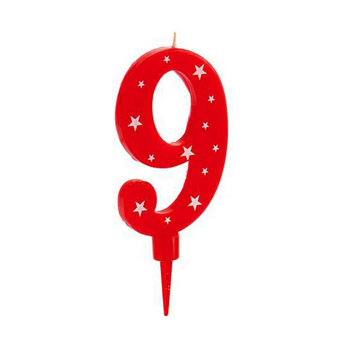 Lumânare Aniversare Numere 9 (12 Unități)