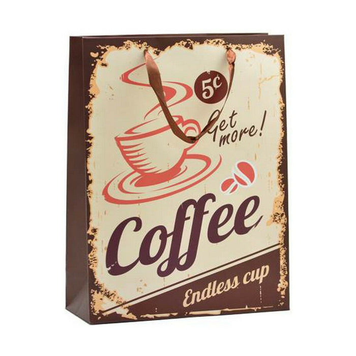 Pungă din Hârtie Hotdog & Coffee 12 x 43 x 30 cm (12 Unități)