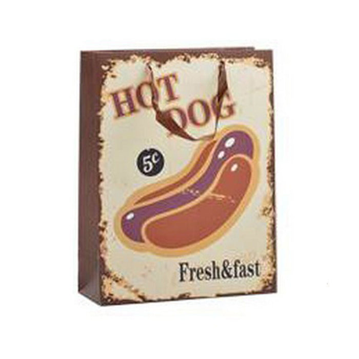 Pungă din Hârtie Hotdog & Coffee 8,5 x 24 x 18 cm (12 Unități)