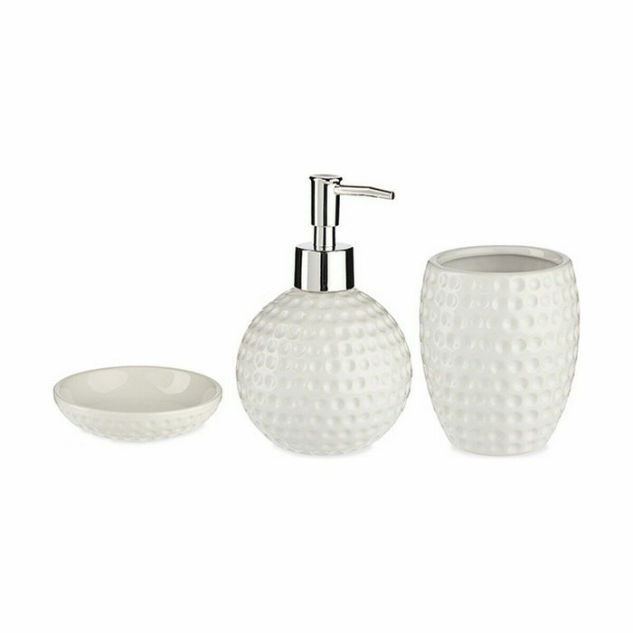 Set de Baie Alb Ceramică (12 Unități)