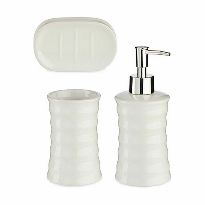 Set de Baie Alb Ceramică (12 Unități)