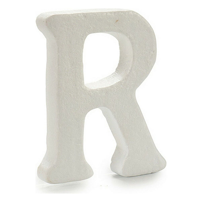 Literă R Alb polistiren 15 x 12,5 cm (12 Unități)