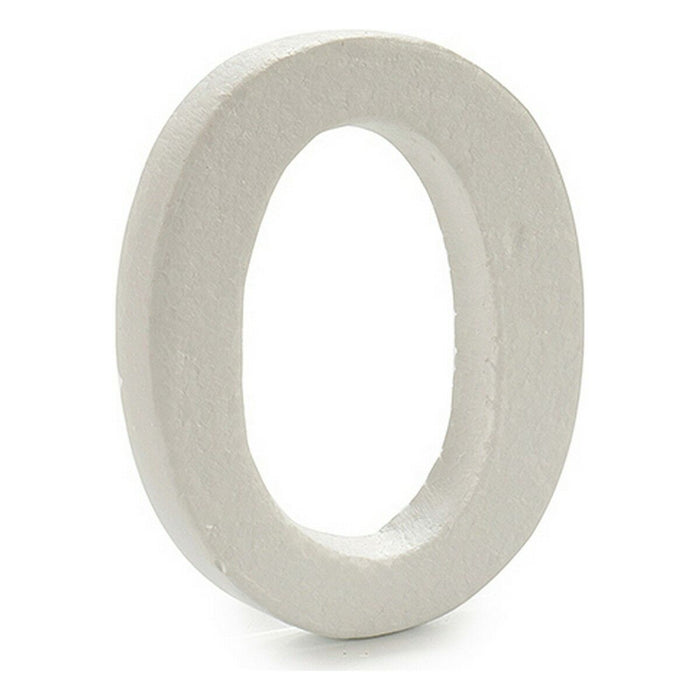 Literă O Alb polistiren 1 x 15 x 13,5 cm (12 Unități)