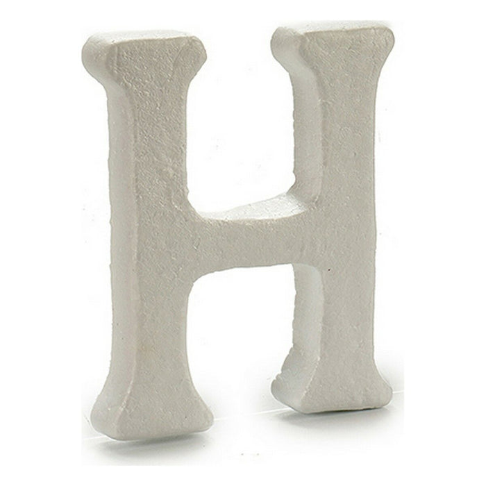 Literă H Alb polistiren 1 x 15 x 13,5 cm (12 Unități)
