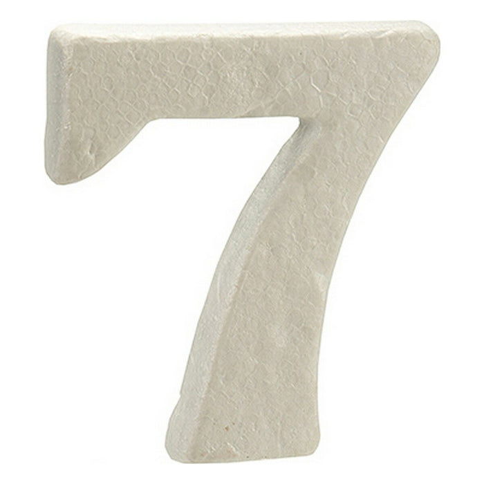 Numere 7 Alb polistiren 2 x 15 x 10 cm (12 Unități)