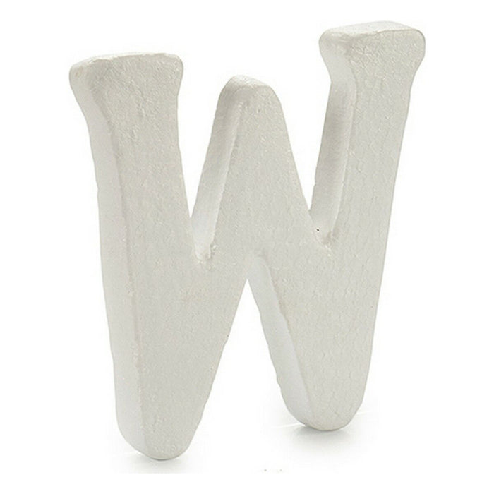 Literă W Alb polistiren 1 x 15 x 13,5 cm (12 Unități)
