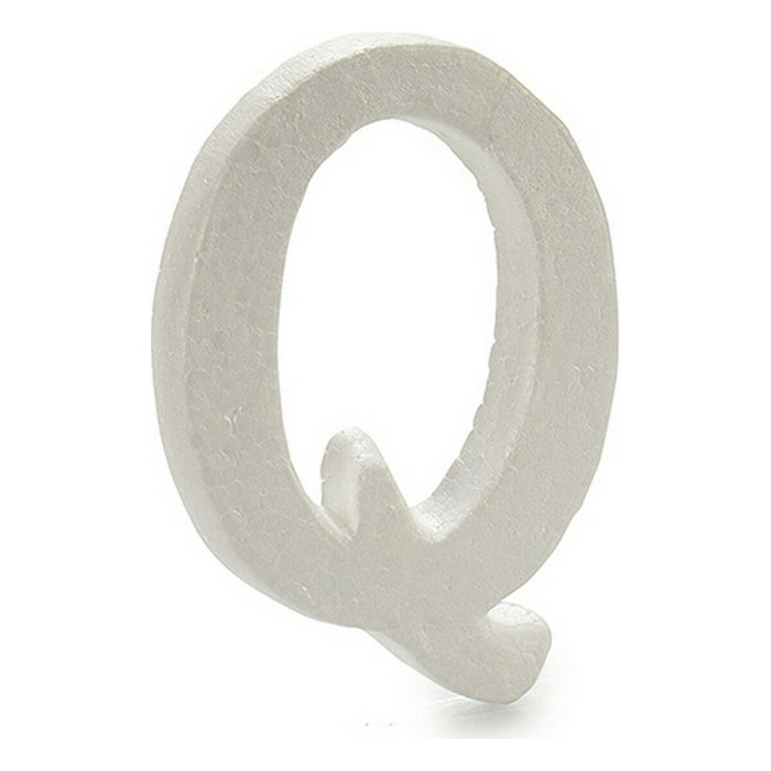 Literă Q Alb polistiren 1 x 15 x 13,5 cm (12 Unități)