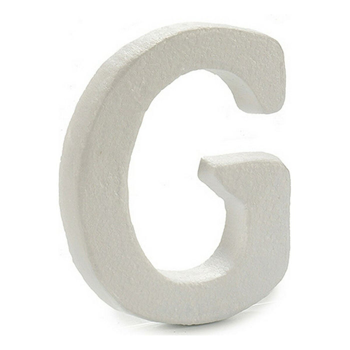 Literă G Alb polistiren 1 x 15 x 13,5 cm (12 Unități)