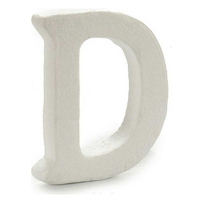 Literă D Alb polistiren 2 x 15 x 11,5 cm (12 Unități)
