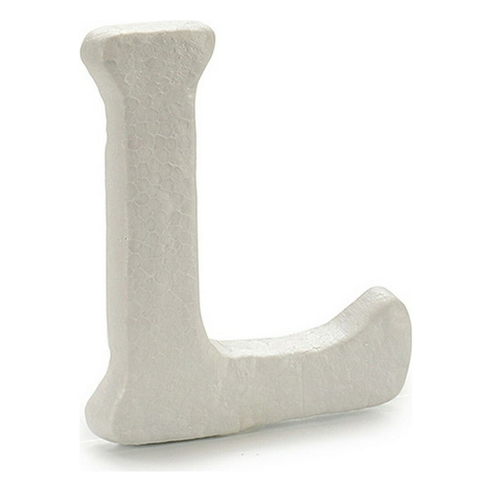 Literă L Alb polistiren 1 x 15 x 13,5 cm (12 Unități)