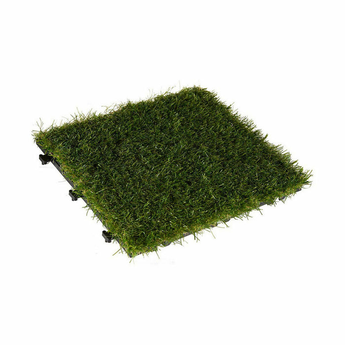 Plăci de pardoseală interconectate Iarbă Verde Plastic 30 x 3,5 x 30 cm (6 Unități)