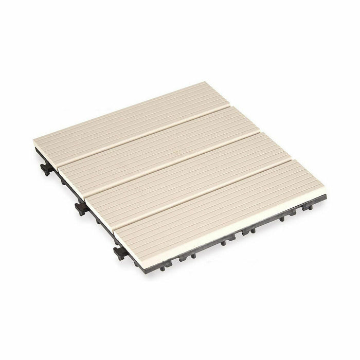 Plăci de pardoseală interconectate Compozit Bej Polietilenă 30 x 2,6 x 30 cm (6 Unități)