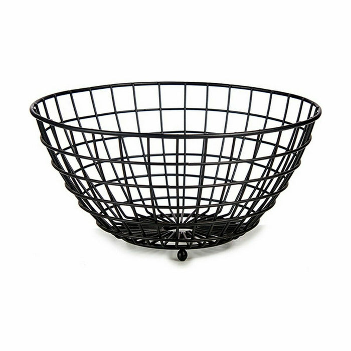 Fructieră Negru Oțel 28 x 11 x 28 cm (12 Unități)