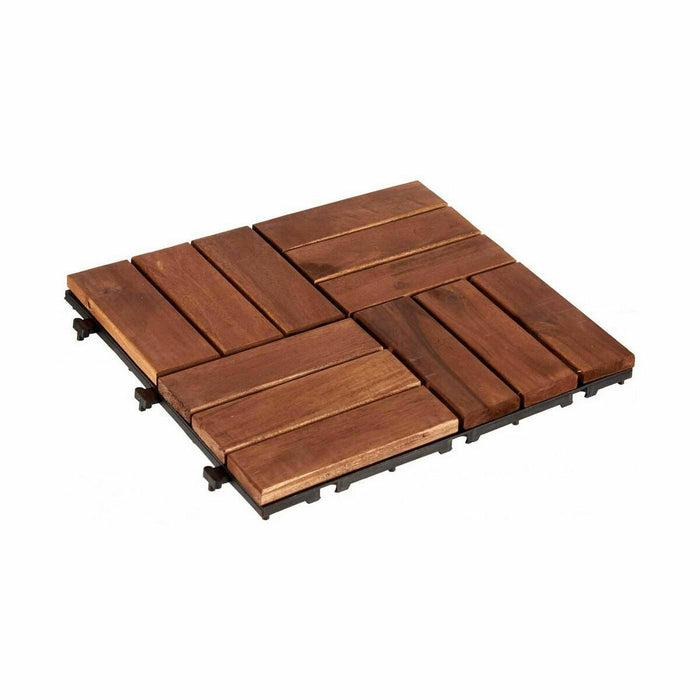 Plăci de pardoseală interconectate Maro Polietilenă Salcâm 30 x 2,8 x 30 cm (6 Unități)