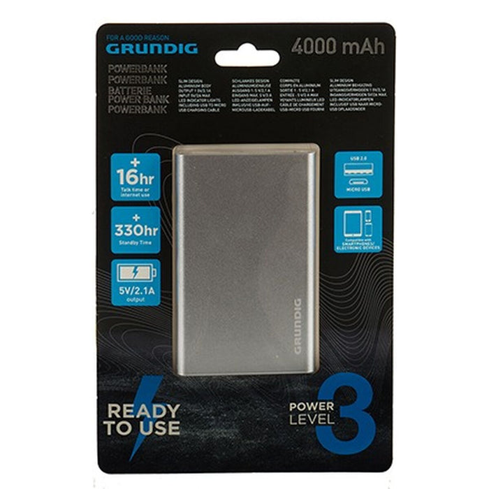 Powerbank Grundig 4000 mAh Argintiu (6 Unități)