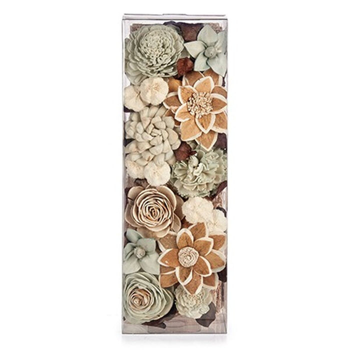 Decorațiune pentru Centrul Mesei Alb Maro răchită 12 x 36 x 12 cm (6 Unități)