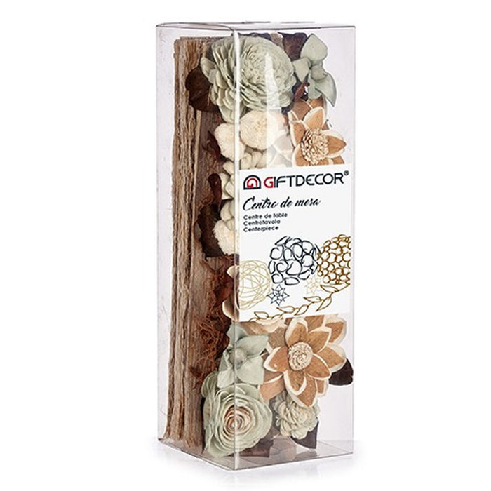 Decorațiune pentru Centrul Mesei Alb Maro răchită 12 x 36 x 12 cm (6 Unități)