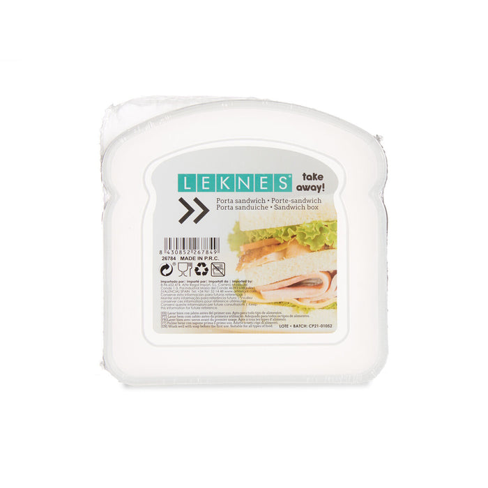 Cutie pentru Sandwich Transparent Plastic 12 x 4 x 12 cm (24 Unități)