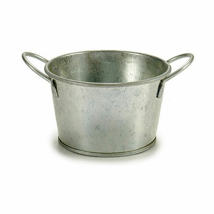 Ghiveci Cub Argintiu Zinc 17,8 x 8 x 12,3 cm (72 Unități)