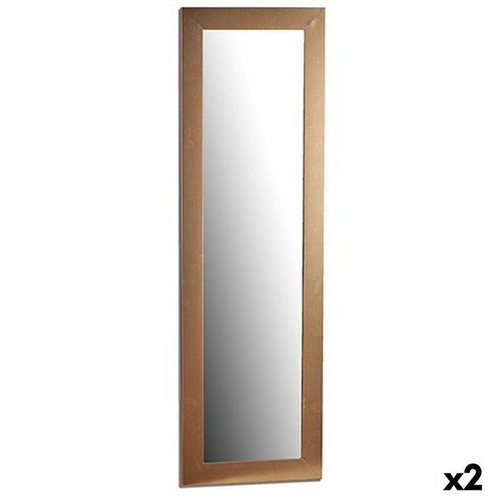 Oglindă de perete 41 x 131 x 1,5 cm Auriu* Lemn Sticlă (2 Unități)