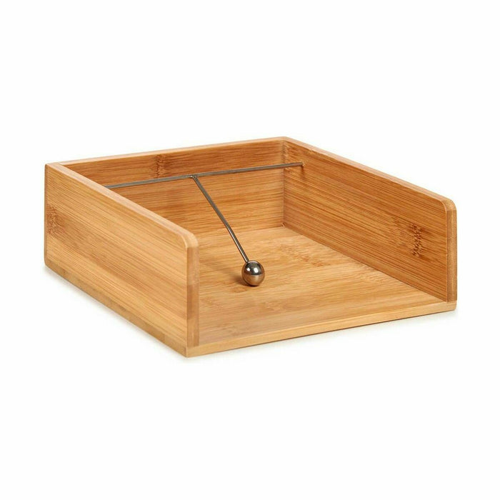 Suport pentru Șervețele Maro Bambus 18,2 x 7 x 21,6 cm (12 Unități)