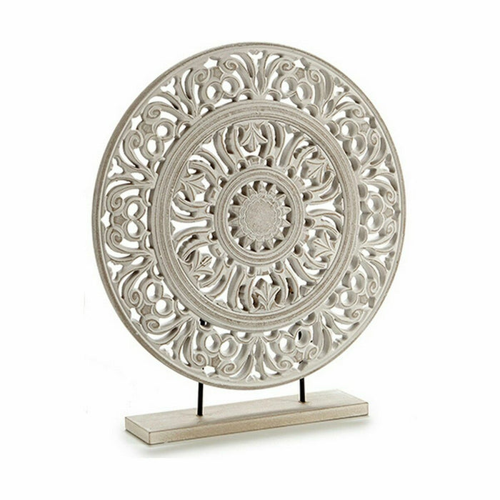 Figură Decorativă Mandala Alb 7 x 49 x 44 cm (6 Unități)
