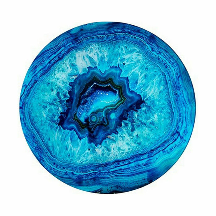 Masa laterală Marmură Negru Turquoise Geam 40 x 41,5 x 40 cm (4 Unități)