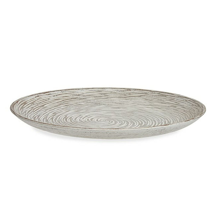 Decorațiune pentru Centrul Mesei Spirală Alb Lemn MDF 34,5 x 3 x 34,5 cm (6 Unități)