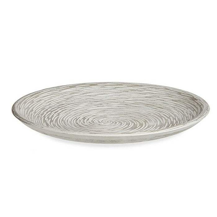 Farfurie Decorativă Alb Spirală Ø 29 cm (6 Unități)