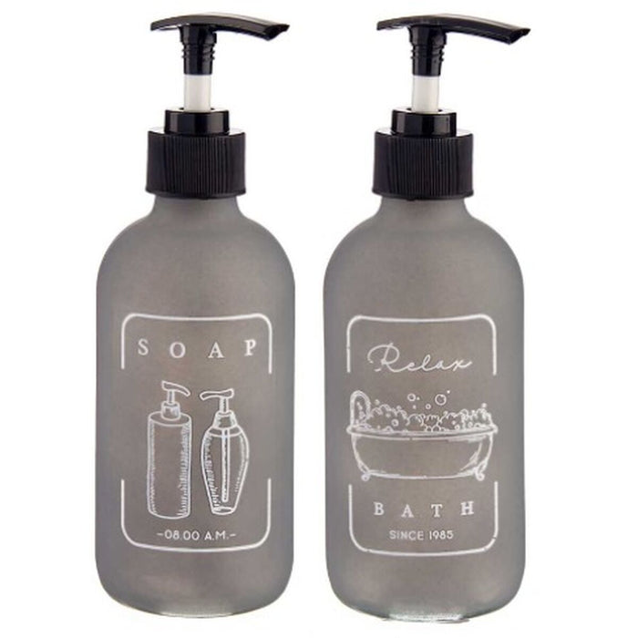 Dozator de Săpun Gri Sticlă polipropilenă 250 ml (24 Unități)