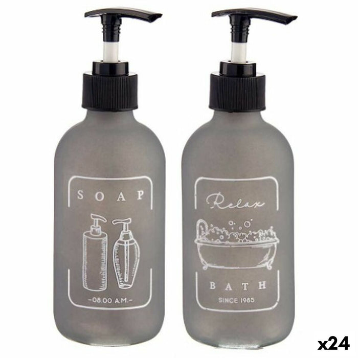 Dozator de Săpun Gri Sticlă polipropilenă 250 ml (24 Unități)