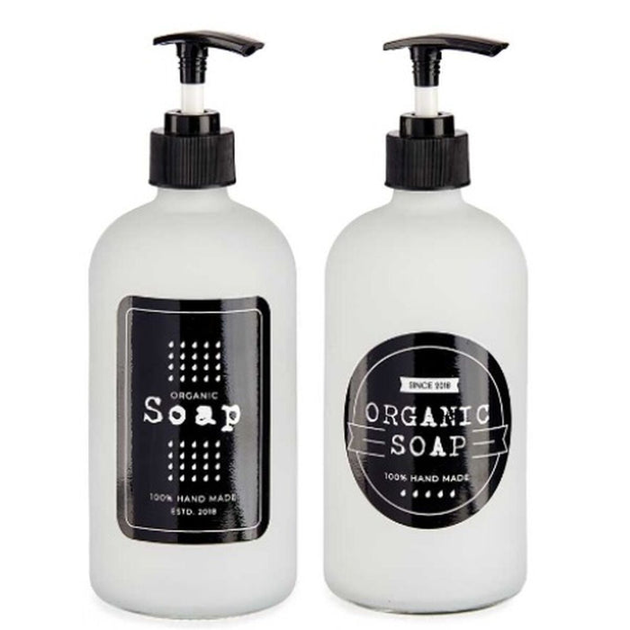 Dozator de Săpun Alb Sticlă polipropilenă 480 ml (24 Unități)