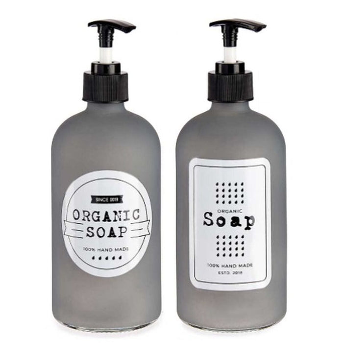 Dozator de Săpun Gri Sticlă polipropilenă 480 ml (24 Unități)