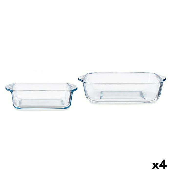 Set de vase de bucătărie Borcam Pătrat (4 Unități)