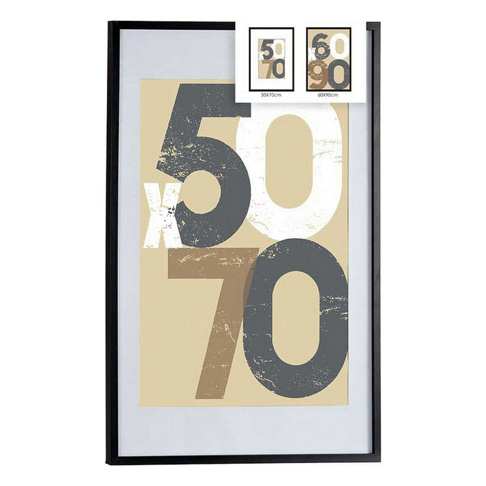 Ramă Foto 62,5 x 2,5 x 92,5 cm Negru Plastic Lemn MDF (6 Unități)