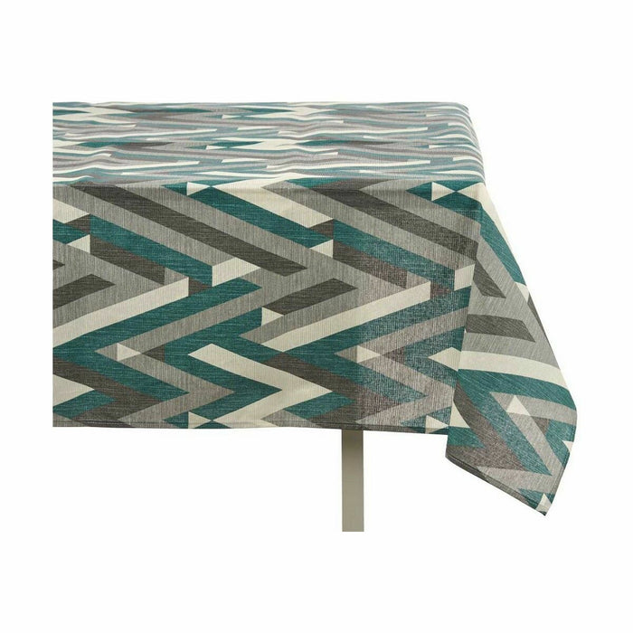 Față de Masă Pânză subțire Rezistent la pete Dungi 140 x 180 cm Verde (10 Unități)